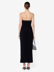 ROMEE STRAPLESS MIDI DRESS - BLACK