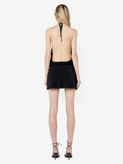 ELOISE HALTER MINI DRESS - BLACK