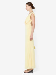 BRIGITTE COWL NECK MAXI DRESS - ICE YELLOW