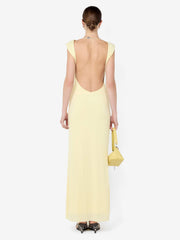 BRIGITTE COWL NECK MAXI DRESS - ICE YELLOW