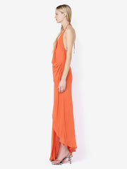 SABRINA DRAPE MAXI DRESS - PERSIMMON