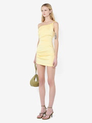 LISETTE TWIST MINI DRESS - CITRON