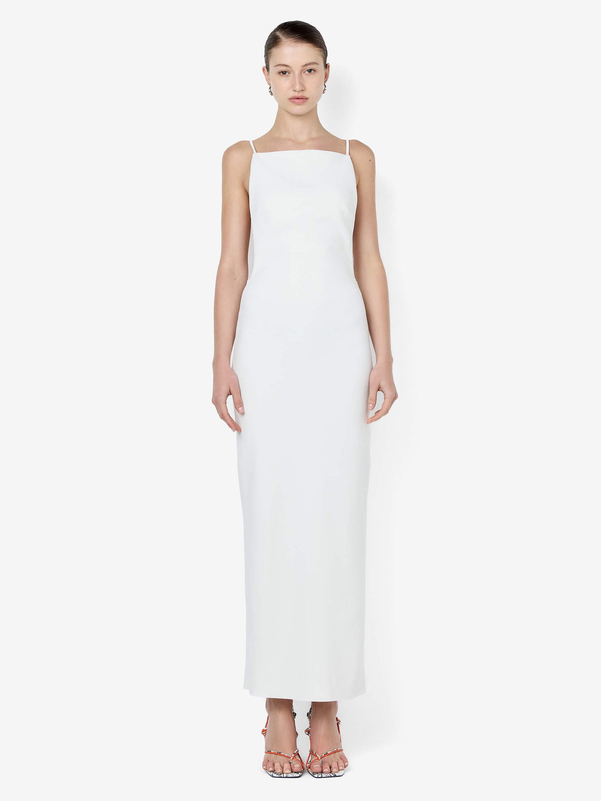 ARLENE STRAPPY MIDI DRESS - IVORY