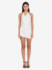 BENNET HALTER MINI DRESS - WHITE