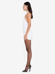 VIOLA SPIRAL MINI DRESS - WHITE
