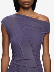 DELILA ASYM DRESS - AMETHYST