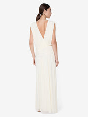 ASHLAN V NECK MAXI DRESS - BUTTERCREAM