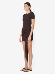 KLEO MINI DRESS - DARK CHOCOLATE