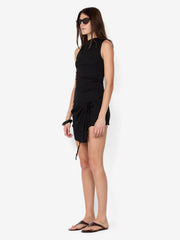 LANA ASYM MINI DRESS - BLACK