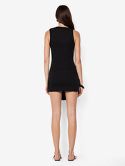 LANA ASYM MINI DRESS - BLACK