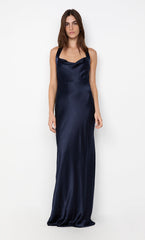 GIA HALTER MAXI DRESS - INK