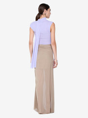 CONNI TWIST MAXI DRESS - WISTERIA/TAUPEE
