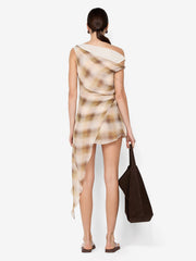 ELIANA MINI DRESS - DUNE CHECK