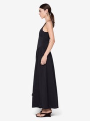 REID ASYM MAXI DRESS - BLACK