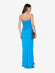 JEHNAYA STRAPLESS MAXI DRESS - ASTER BLUE