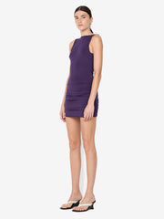 LEILAH MINI DRESS - DEEP VIOLET