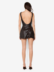 ROMILLY MINI DRESS - DARK CHOCOLATE