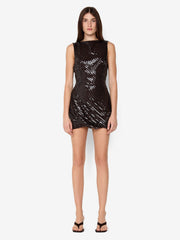 ROMILLY MINI DRESS - DARK CHOCOLATE