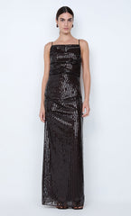 ROMILLY MAXI DRESS - DARK CHOCOLATE