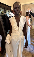 LEIA DRAPE GOWN - BUTTERCREAM
