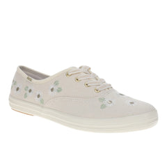 Champion Canvas Floral Embroidery Lace Up Sneakers