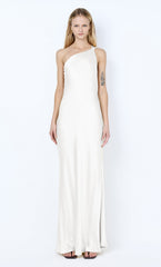 GIA ASYM MAXI DRESS - IVORY