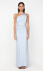 LUNETTA ASYM DRESS - DUSTY BLUE