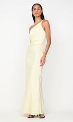 LUNETTA ASYM DRESS - ICE YELLOW