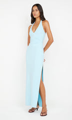 ARIVEN HALTER MAXI DRESS - SKY BLUE