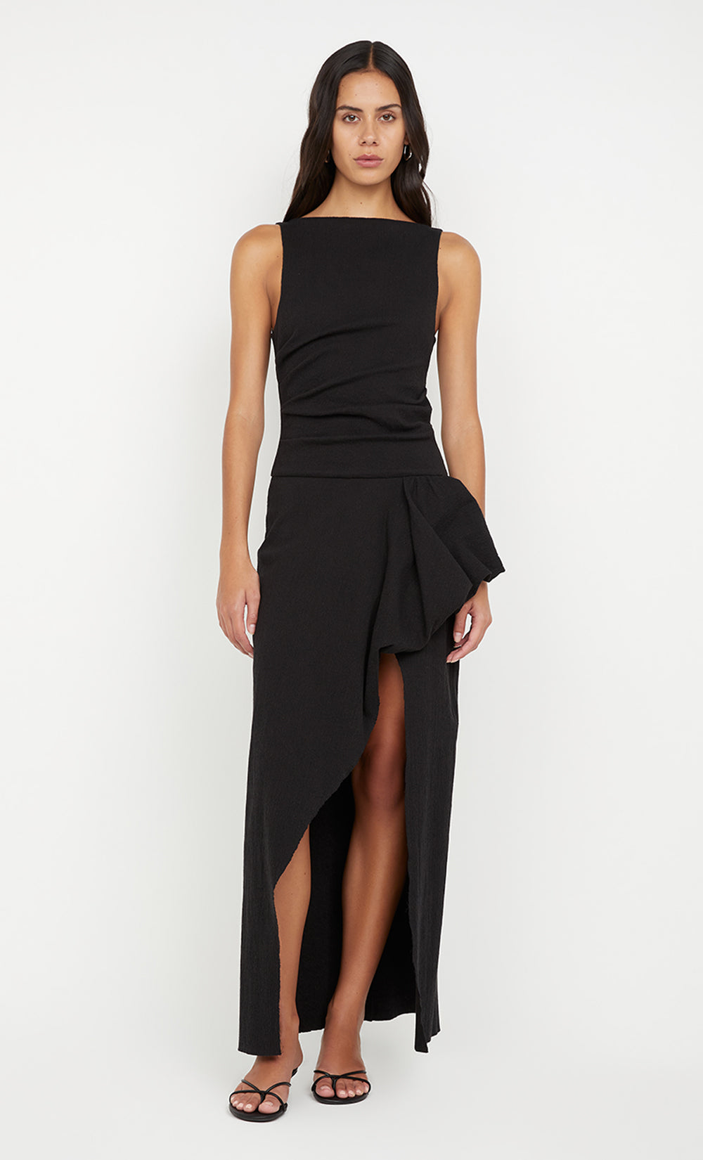 ROWENA ASYM DRESS - BLACK