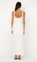 ROWENA ASYM DRESS - WHITE