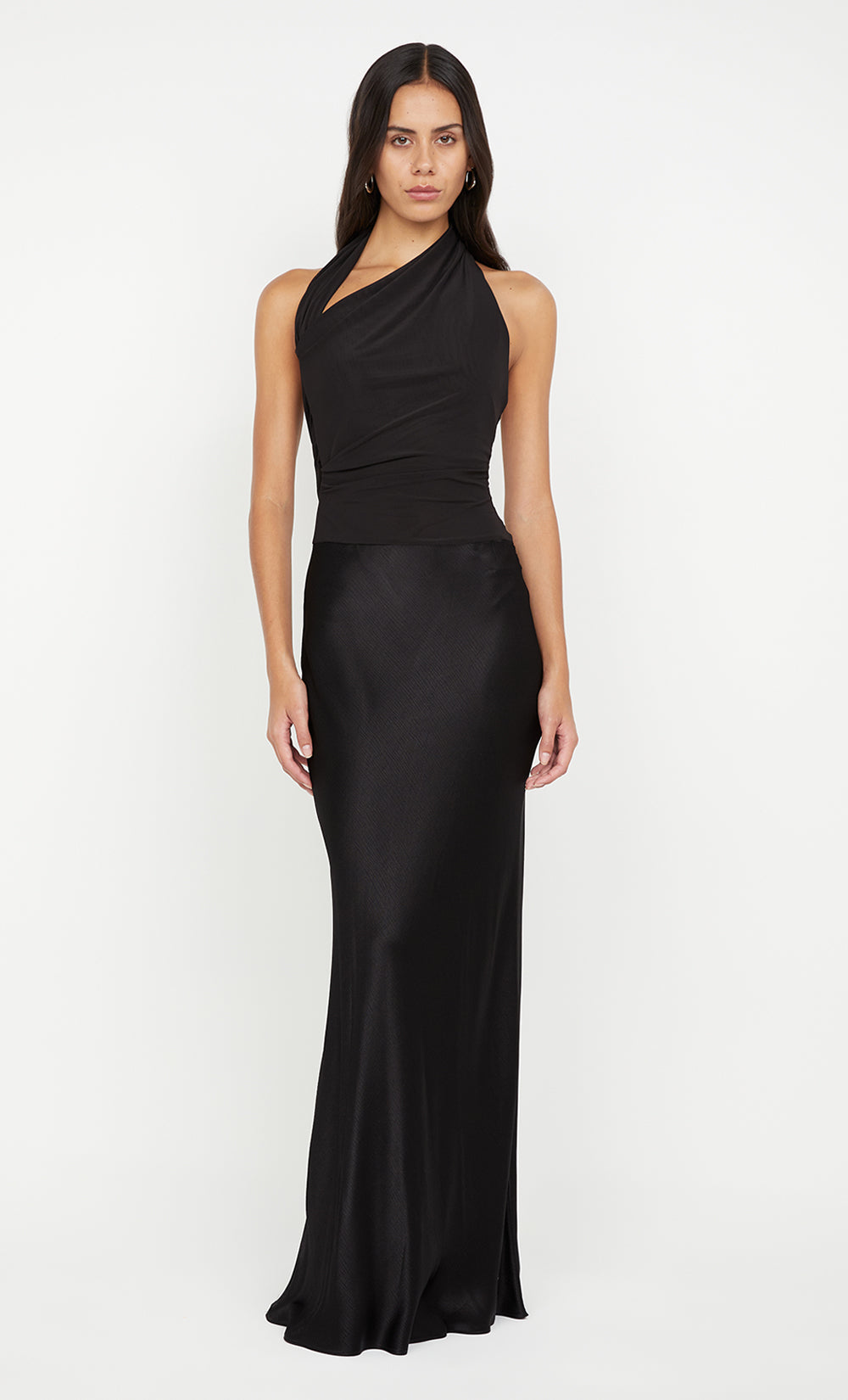 IDA HALTER MAXI DRESS - BLACK
