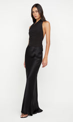 IDA HALTER MAXI DRESS - BLACK