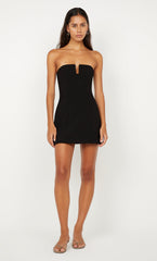 RAFI STRAPLESS MINI DRESS - BLACK