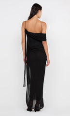 DANKA ASYM MAXI DRESS - BLACK
