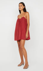 VIVIAN MINI DRESS - CHERRY