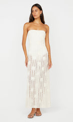 AMELIE STRAPLESS DRESS - IVORY