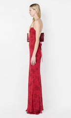 RUBY SLIP MAXI DRESS - CHERRY FLORAL