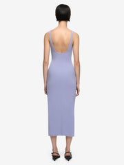 KARINA TUCK MIDI DRESS - PERIWINKLE