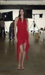 RUBY WRAP MIDI DRESS - CHERRY FLORAL