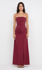 ANGELINA STRAPLESS MAXI DRESS - PLUM