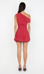 ANGELINA BUBBLE MINI DRESS - CHERRY