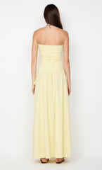 DANTE STRAPLESS MAXI DRESS - ICE YELLOW