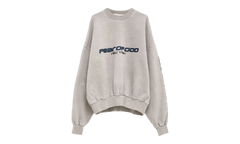 New York Heavy Fleece Cropped Sweatshirt "Smoke Grey" 192HO256891F