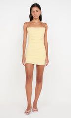 AISHYA ASYM MINI DRESS - BUTTER