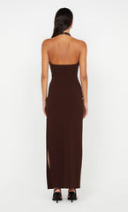 ASTA MAXI DRESS - DARK CHOCOLATE