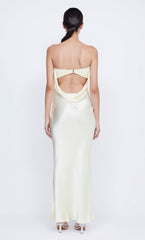 MOONDANCE STRAPLESS DRESS - ICE YELLOW