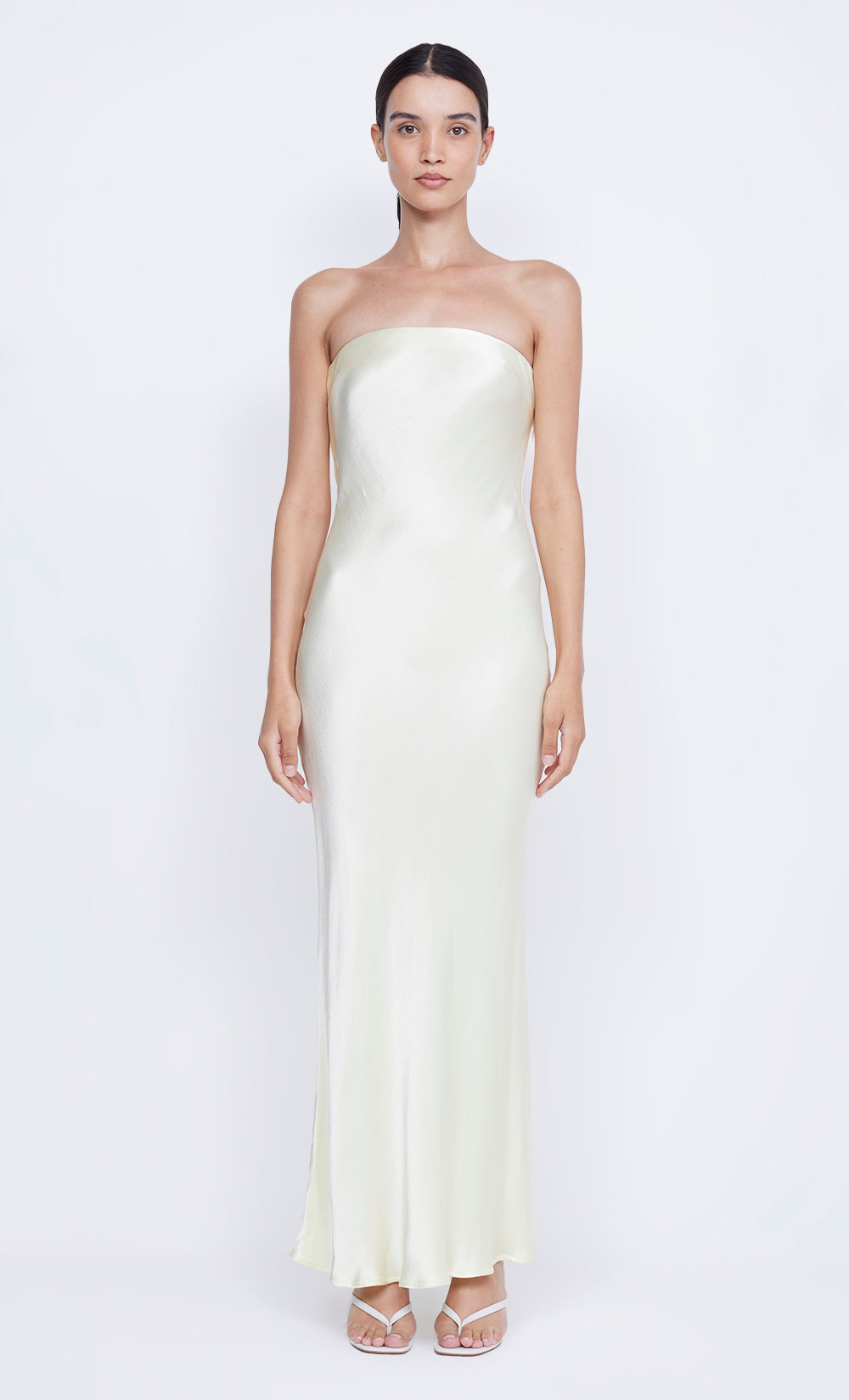 MOONDANCE STRAPLESS DRESS - ICE YELLOW