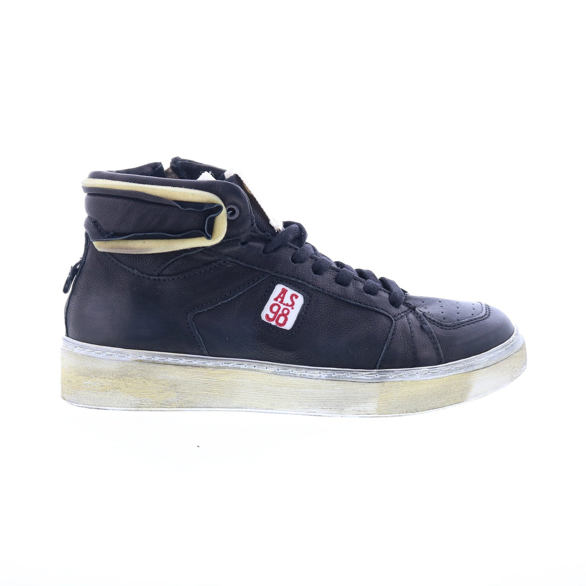 Folie Mens Blue Leather Zipper Lifestyle Sneakers Shoes