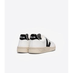 Men's V-10 Leather Sneaker in White Black